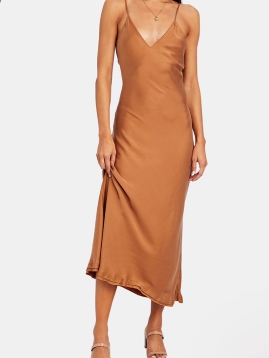 Jonathan Simkhai Dresses & Skirts - Jonathan Simkhai Tan Slip Midi Dress